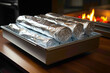 A typical disposable aluminum foil roll in a kitchen drawer