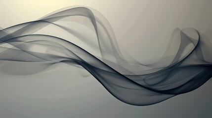 Wall Mural - A minimalist modern backdrop featuring dynamic waves in an abstract design