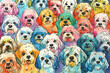 Havanese Dogs Colorful Pattern