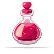 Love potion vector isolated illustration