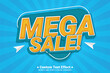 © day - Free vector mega sale 3d text effect