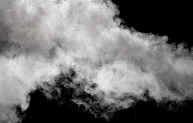 Poster - Smoke isolated on black background