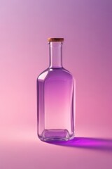 Wall Mural - shape of a clear glass empty bottle