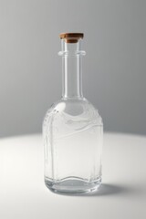 Wall Mural - shape of a clear glass empty bottle