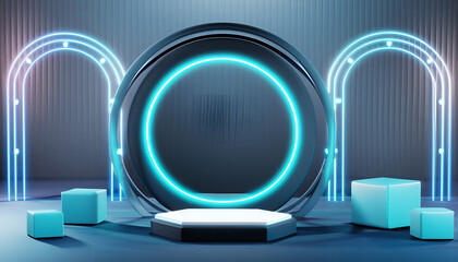 abstract 3d background Abstract 3rd rendered podium mock up petern glassy podium wallpaper