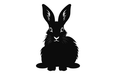 Wall Mural - A Rabbit silhouette vector, Easter bunny black clipart