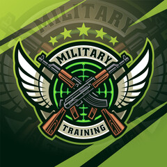 Poster - Military training esport mascot logo design