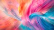 Discover the beauty of a lifelike color explosion, where vibrant hues of pink, blue, red, green, and yellow flow gracefully in an abstract pattern against the pure solid white backdrop.
