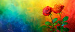 Colorful Roses on isolated background for Gay pride or Valentine's day.