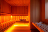Interior of infrared sauna and spa concept.