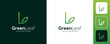 initial letter L leaf logo design vector