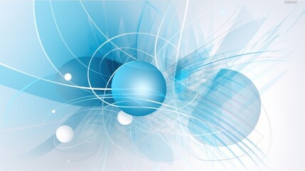 Wall Mural - Abstract Blue and White Technological Background