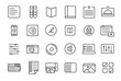Set of content creator icon set illustration. Linear icon collection. Minimalist linear web icons bundle.