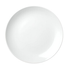 Wall Mural - white ceramics plate isolated on a transparent background. Top view