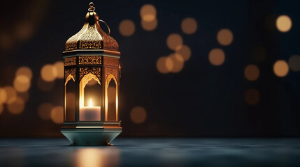 Wall Mural - Islamic Background With Decorative Lantern