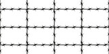 Fototapeta  - Barber Wire Geometric seamless pattern. Razor Wire ornament in trendy minimal geometry style. Brutal design t-shirt wallpaper textile print. Vector illustration can used web design. EPS 10