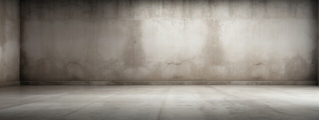 Wall Mural - Amazing panoramic view of white concrete wall texture rough cement retro background vintage from Generative AI