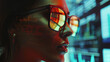 © TONSTOCK - a woman wearing sunglasses with colorful reflection