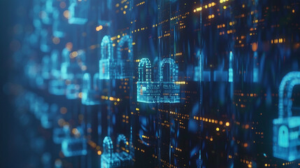 Explore the concept of data security through a visually captivating 3D animation that showcases protective barriers and encryption techniques