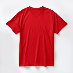 red tshirt mockup isolated white background