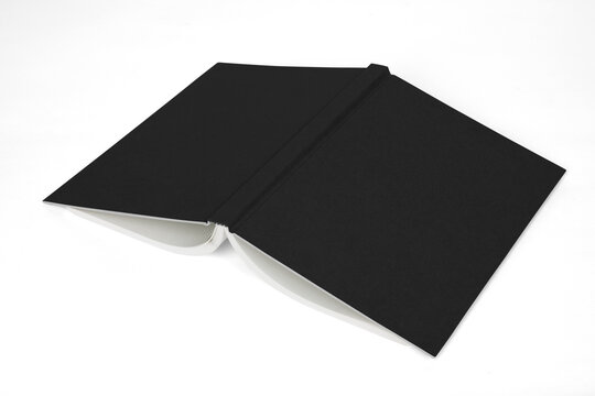 Hard book cover mockup template, PNG transparency with shadow