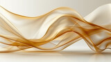 Fototapeta Panele - Luxurious gold glitter waves on smooth silk textile create a backdrop of elegance and celebration.