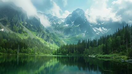 Poster - landscape in the mountains