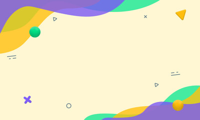 Wall Mural - abstract background. modern banner design with wavy, fluid or liquid shapes. colorful backdrop conce