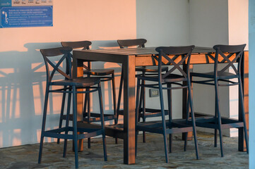 picnic table and chairs on the roof 1