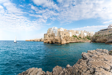 Wall Mural - Scenic sight in Polignano a Mare, Bari Province, Apulia, Italy.