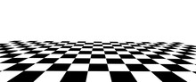Checkered Texture 3d Background. Abstract White-black Checkered Background. Vector