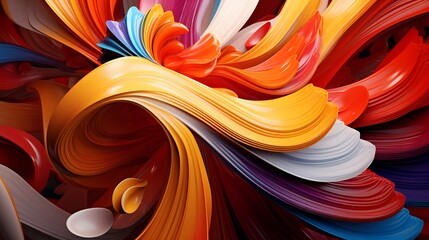 Wall Mural - A Mesmerizing 3D Abstract Multicolor Visualization