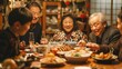 © Exnoi - A traditional New Year's Eve dinner in Japan with all generations.