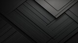 Fototapeta  - Dark graphite grey abstract textured geometric stepped background with fly rectangle paper sheets, stripe with corner, lines in hard light, black shadows in luxury business style for design, top view