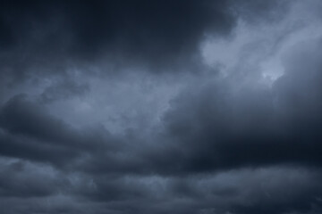 Wall Mural - Dark, stormy, and cloudy sky.