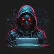 © Firly - cyber criminal illustration. mederen design for poster, web, social media. generative ai