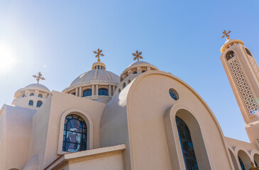 Coptic Orthodox Church in Sharm El Sheikh, Egypt. All Saints Church. The Heavenly Cathedral.