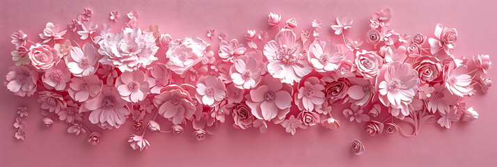 Wall Mural - pink flowers on pink background stock photos 279909 i