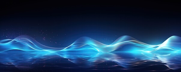 Dynamic flow graphic minimal wave curve futuristic abstract red blue purple black on dark background.