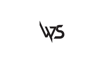 WS, SW, S, W Abstract Letters Logo Monogram	