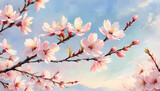 Fototapeta Natura - cherry blossoms. Generate AI.