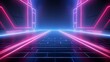 Neon cyber punk light background concept