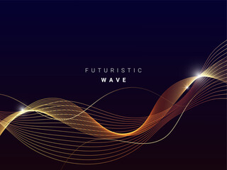 Wall Mural - abstract colorful glossy furure wave background
