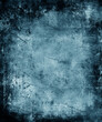 Blue grunge scratched background, old distressed wall, obsolete texture