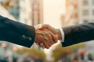 businessmen handshake. 2 people shake hand . business meeting and partnership. teamwork, deal, agreement, merger and acquisition.