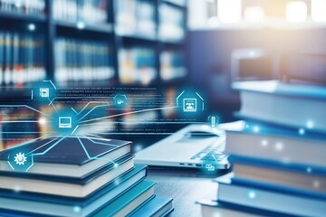 concept of distance learning, advanced training courses via the Internet