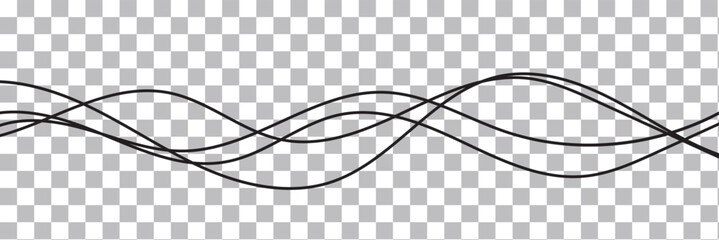 Wall Mural - thin line wavy abstract background. vector design.