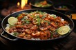 Fried rice with spicy shrimp sauce Street food Thai Asian food Generative, generative IA