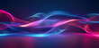 Neon light futuristic modern space design. Abstract background with smooth lines 