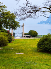 Canvas Print - Parco Ciani and Gate on Lake Lugano (Cancello sul lago di Lugano), Lugano, Switzerland